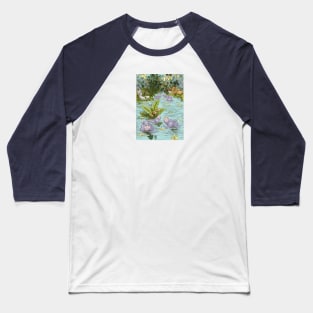 Lavender Hippos in the Jungle of Peace Baseball T-Shirt